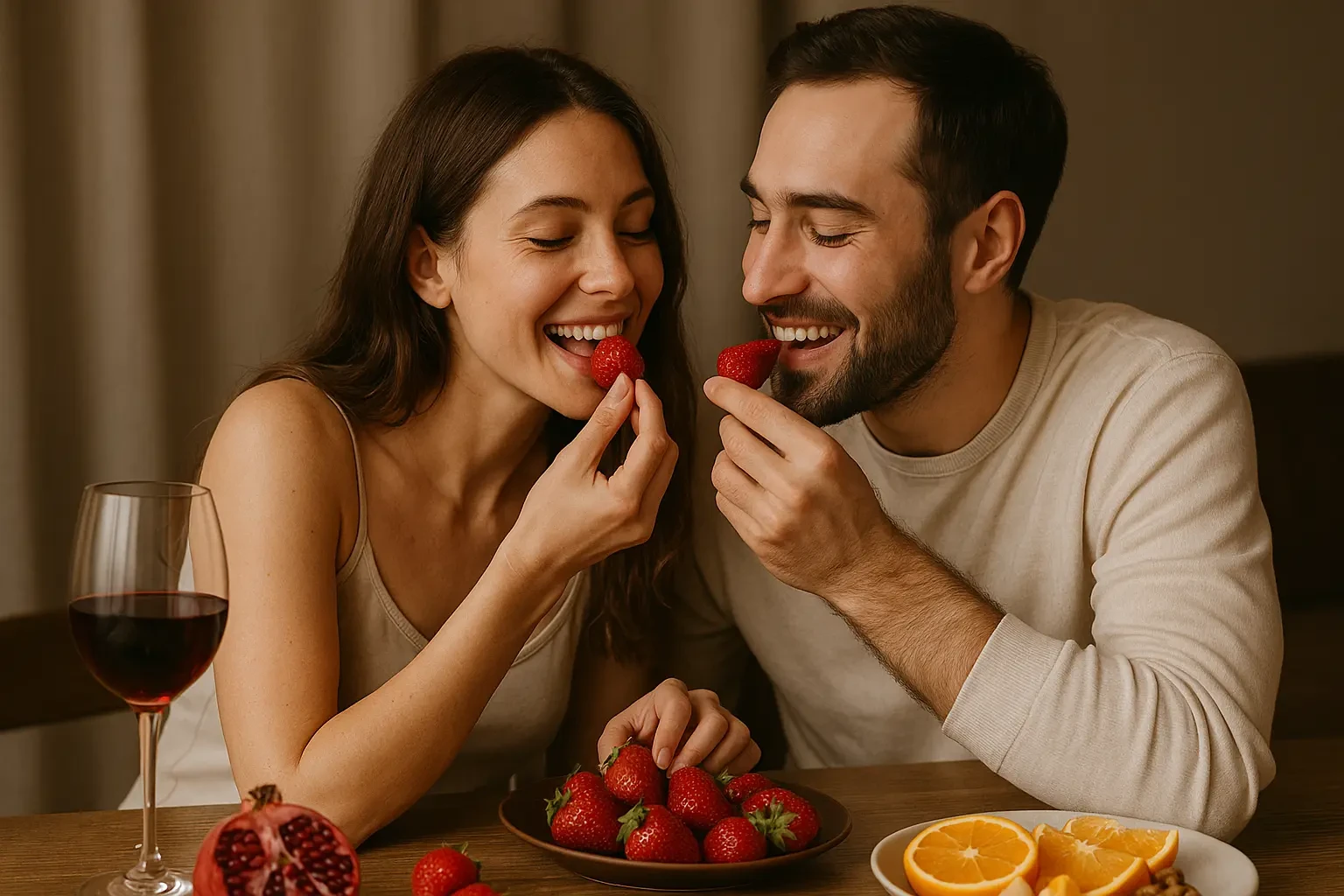 خوراکی‌های مفید برای بهبود رابطه زناشویی | افزایش میل جنسی، انرژی و کیفیت رابطه با تغذیه