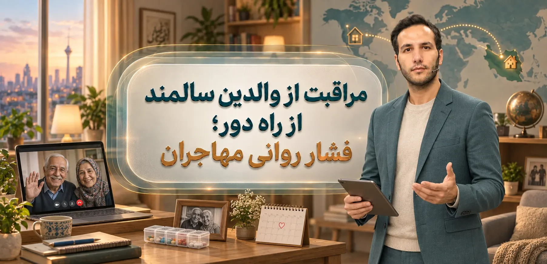 مراقبت از والدین سالمند از راه دور؛ مدیریت فشار روانی مهاجران