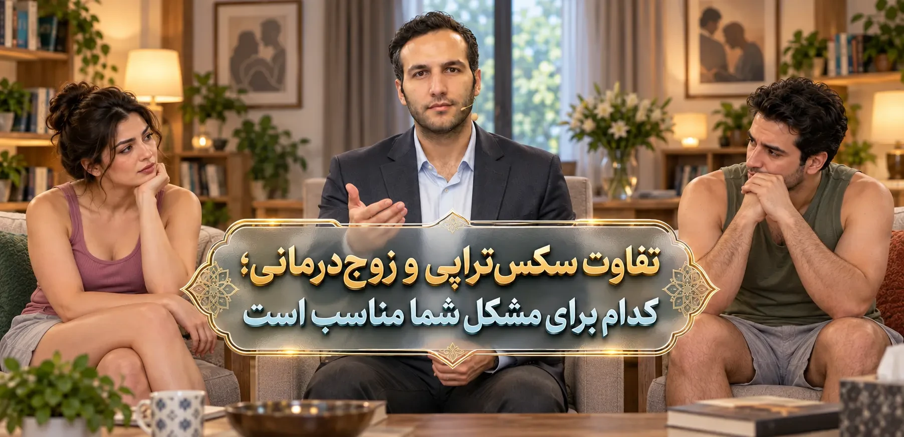 تفاوت سکس‌تراپی و زوج‌درمانی؛ کدام برای مشکل شما مناسب است؟